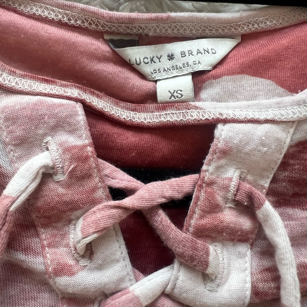 Pink Camo Lace Up Shirt - Picture 2 of 5